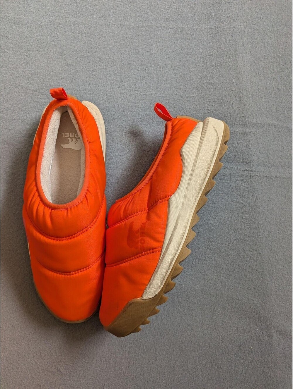 Sorel Slippers Womens Size 7.5 Orange Quilted Fleece Lined Slip On House Shoes - Picture 2 of 6